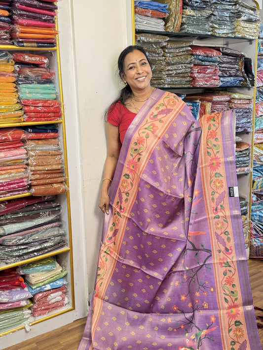 Purple Georgette Saree