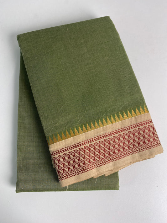 Green Cotton Saree