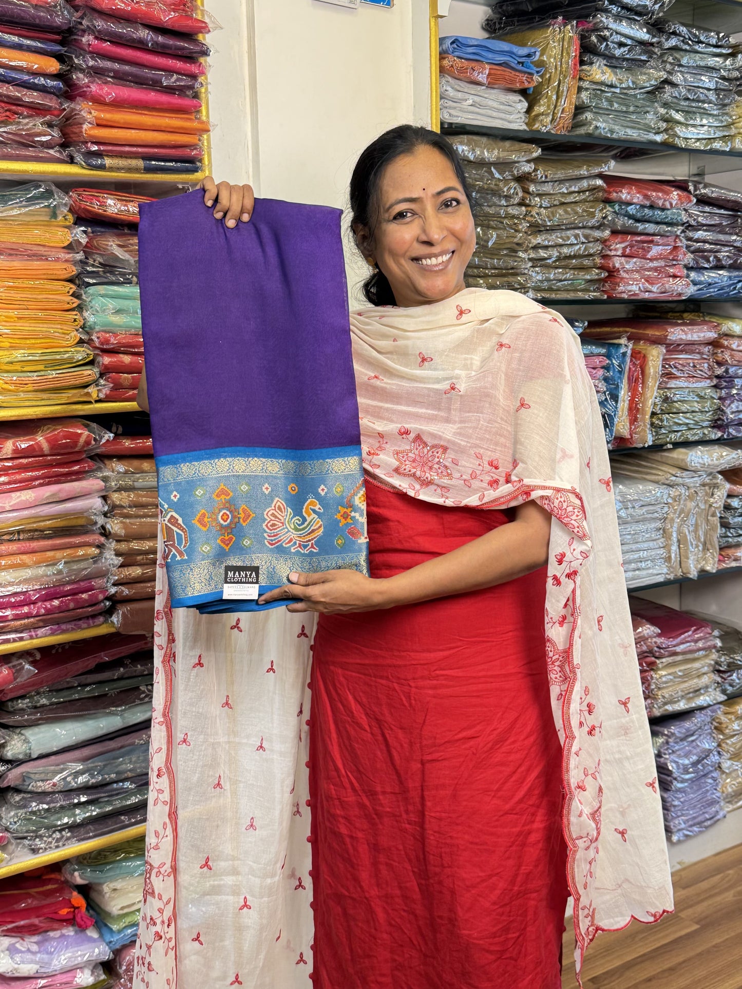 Violet Georgette Saree