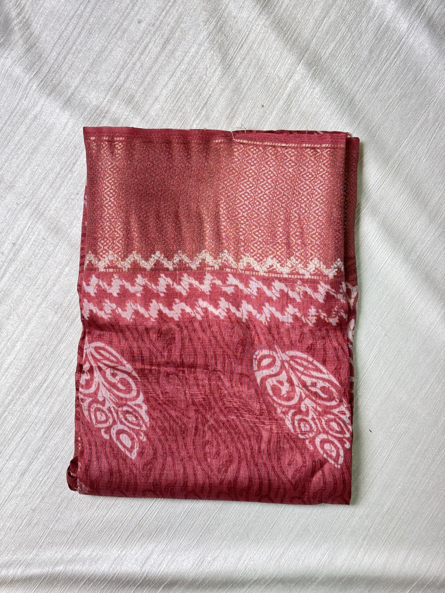 Meroon Semi Cotton Saree