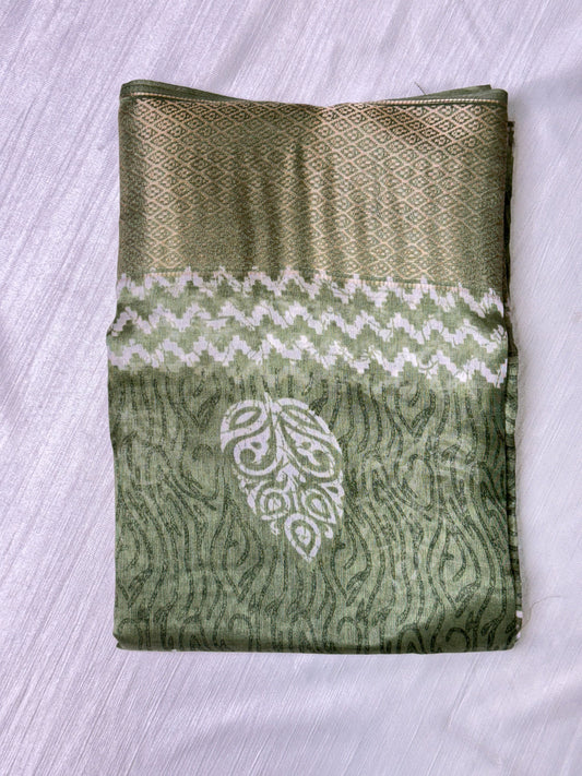 Green Semi Cotton Saree