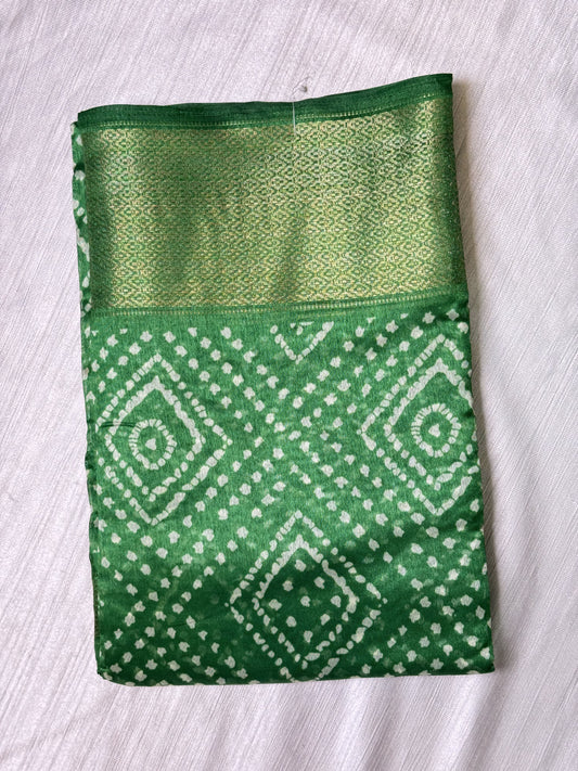 Green Semi Cotton Saree