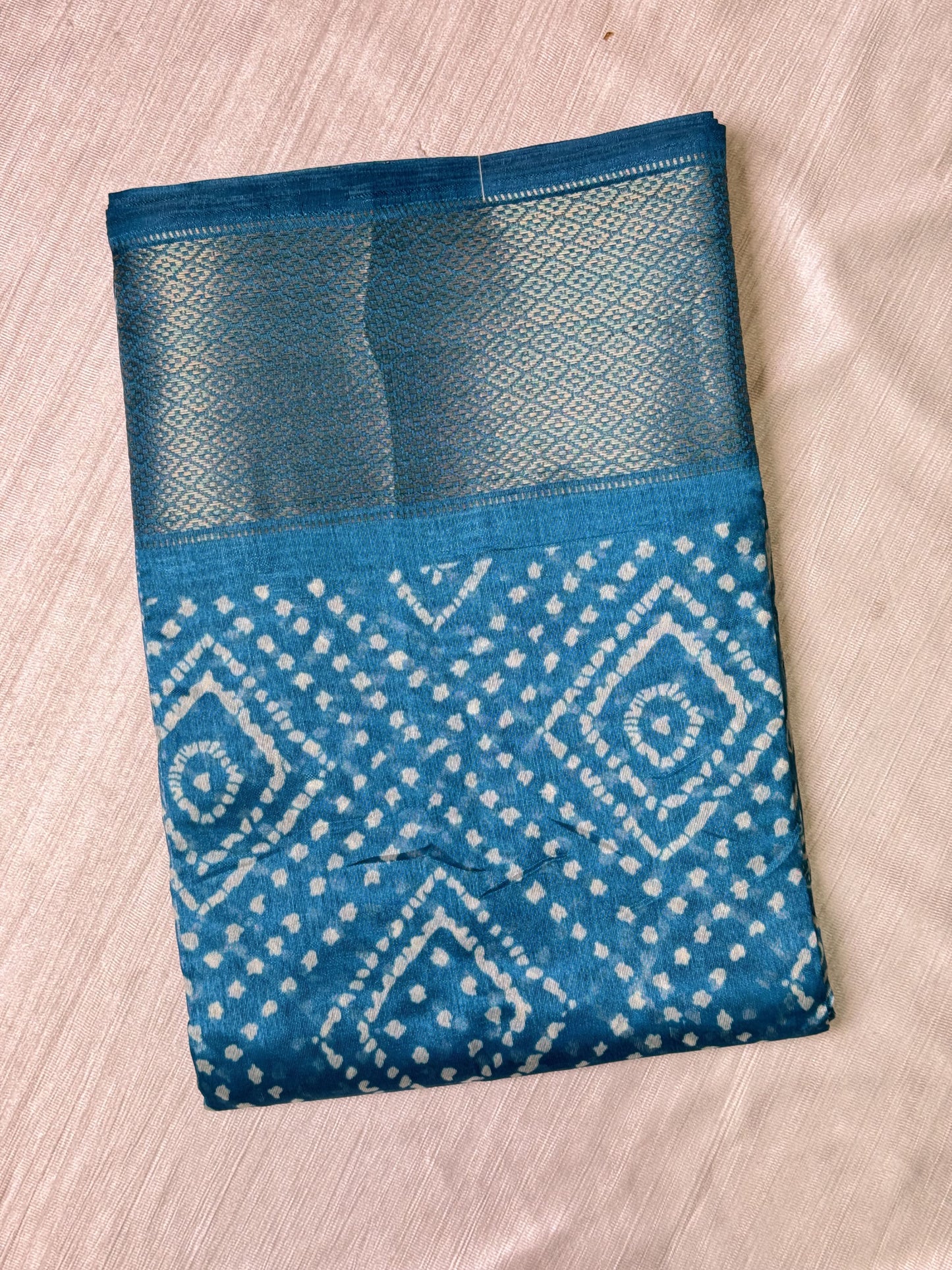 Light Blue Semi Cotton Saree