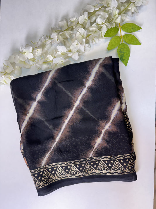 Black Georgette Saree