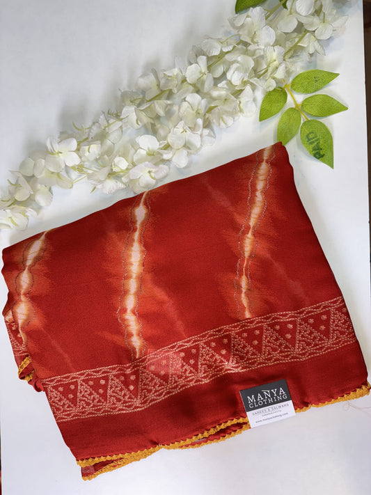 Red Georgette Saree