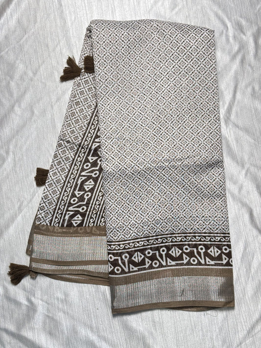 Jute Linen Saree