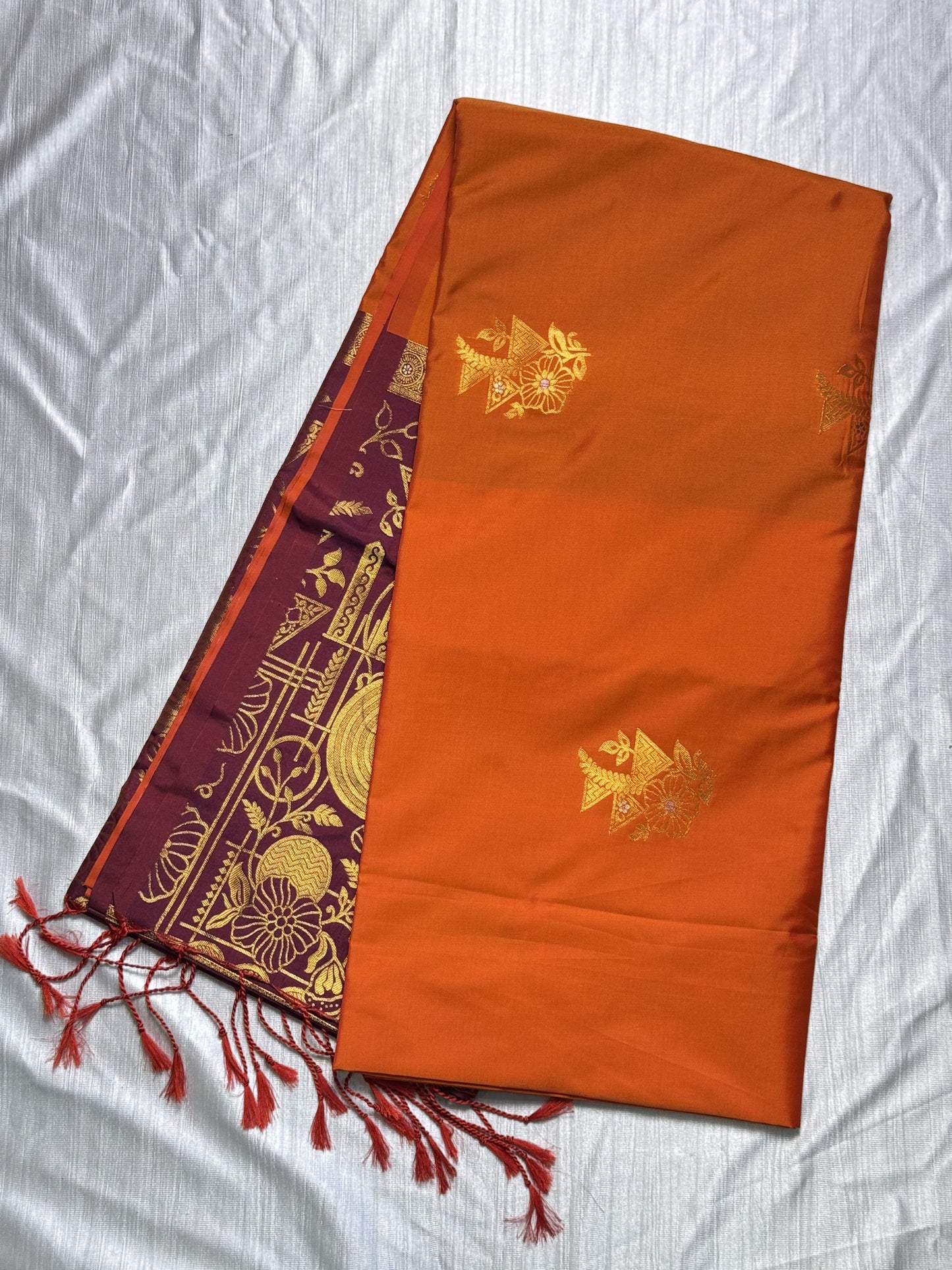 Orange Soft Silk Saree