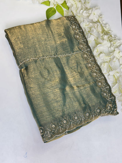RamaGreen Space Silk Designer Saree