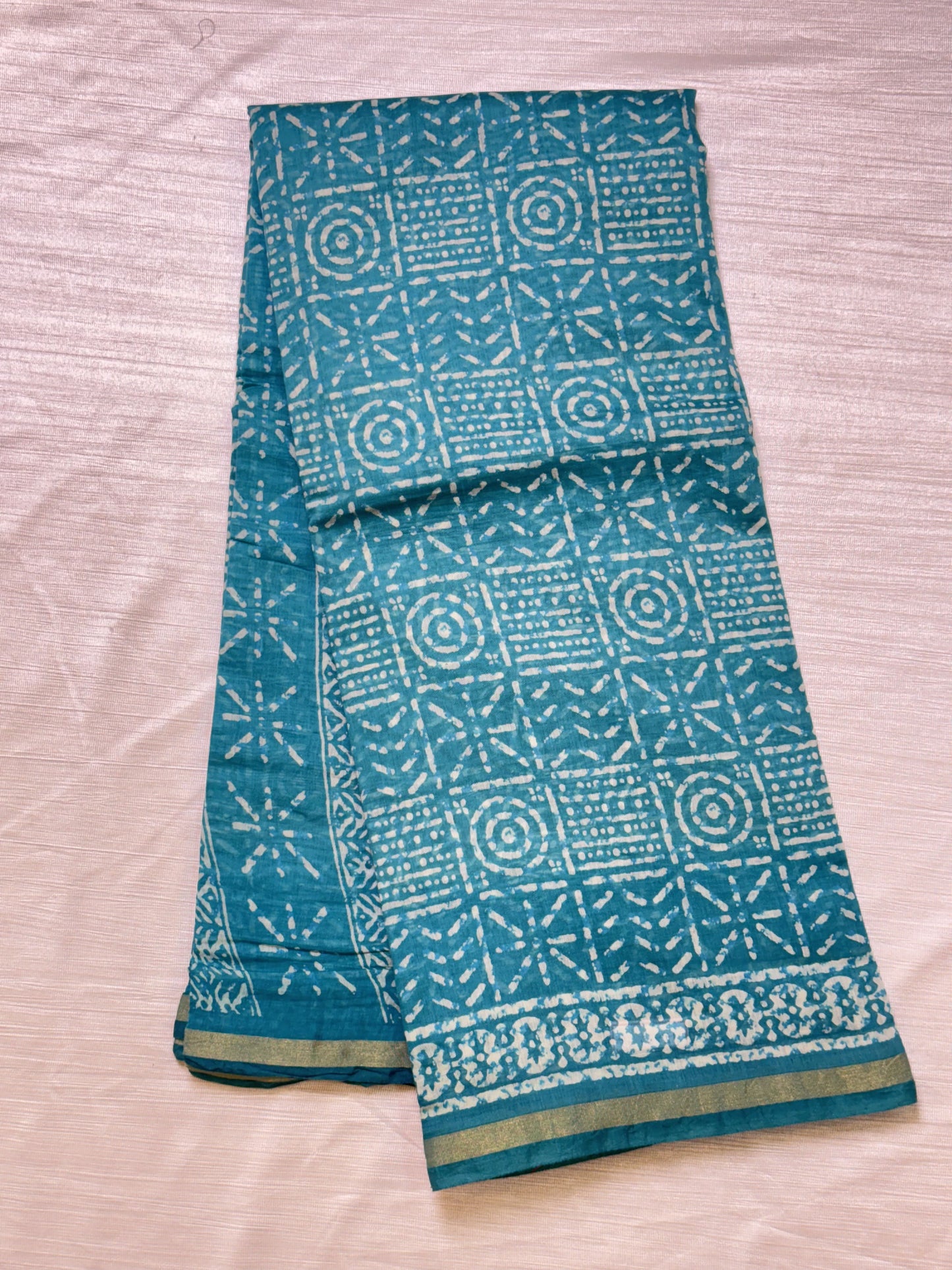 Rama Green Pure Cotton Saree