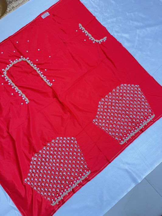 Red Hand Work Blouse