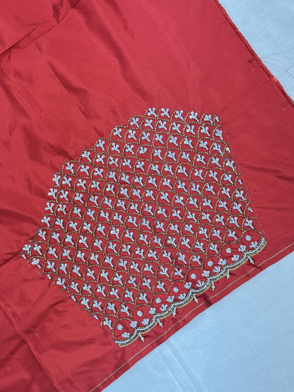 Red Hand Work Blouse