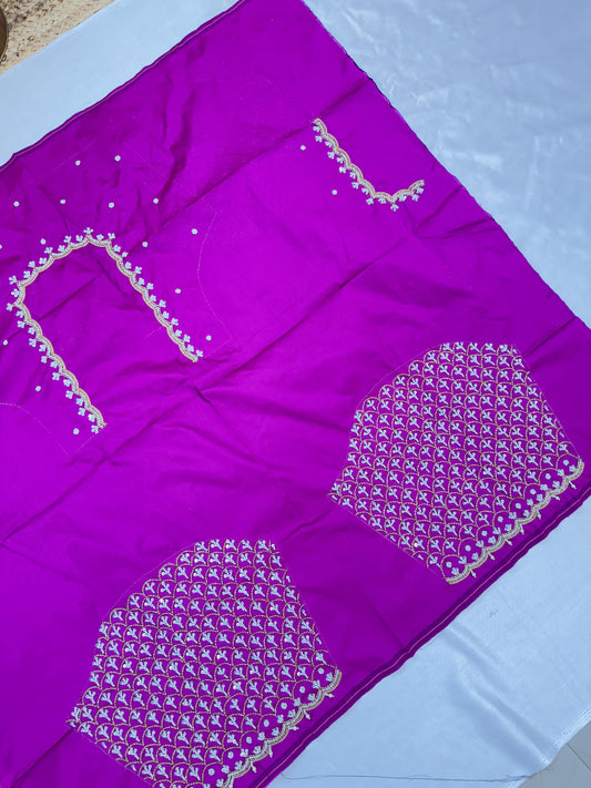 Purple Hand Work Blouse