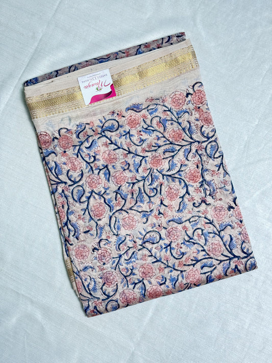 Off- White Cotton Saree