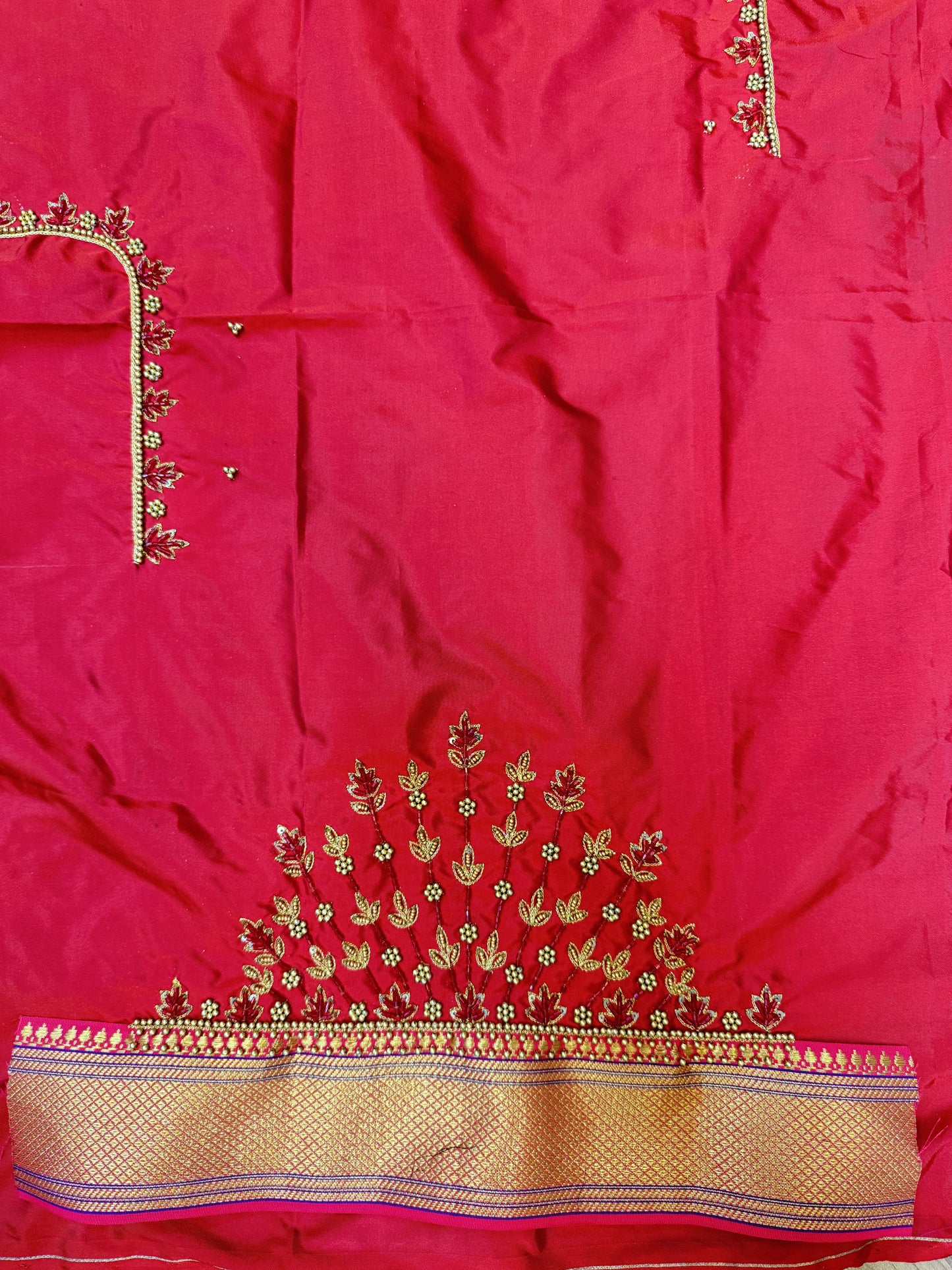 Red Hand Work Blouse