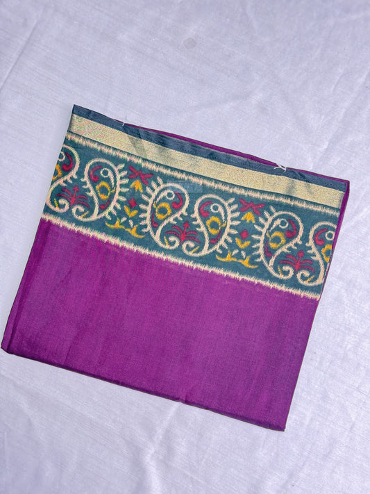 Purple Cotton Saree