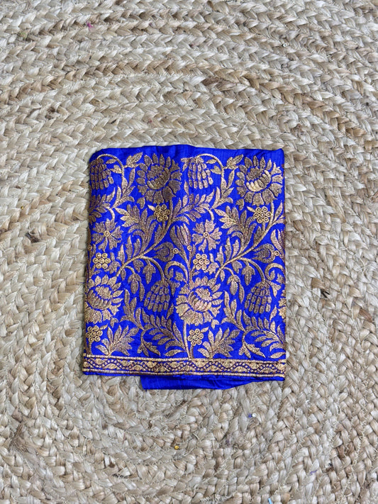 Royal Blue Machine Work Blouse