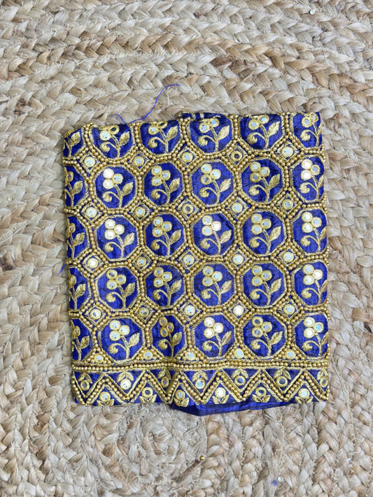 Navi Blue Machine Work Blouse