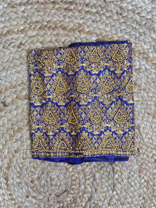 Navi Blue Machine Work Blouse