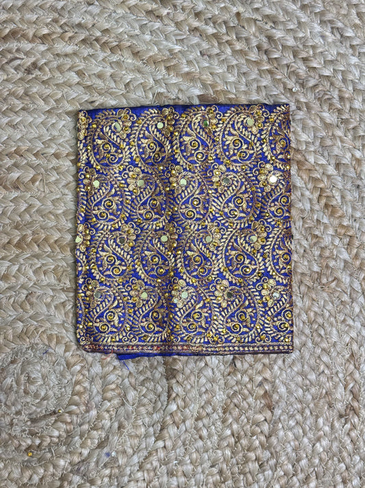 Navi Blue Machine Work Blouse