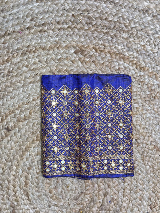 Navi Blue Machine Work Blouse