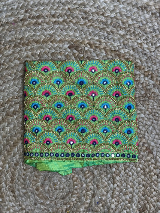 Light Green Machine Work Blouse
