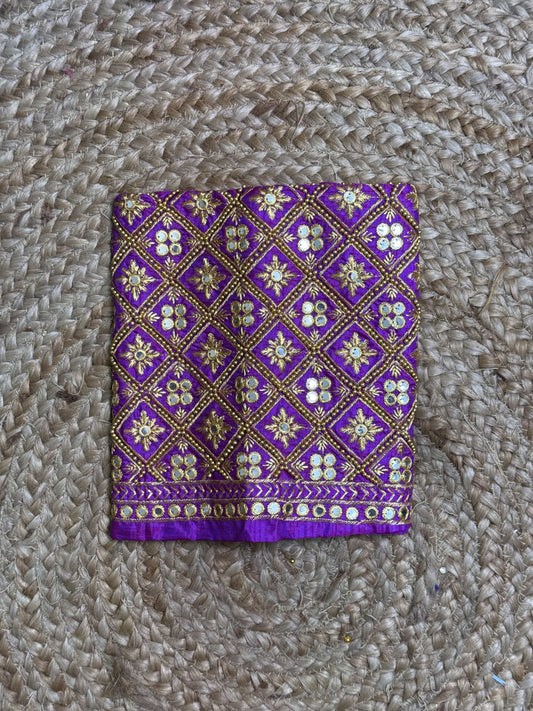 Purple Machine Work Blouse
