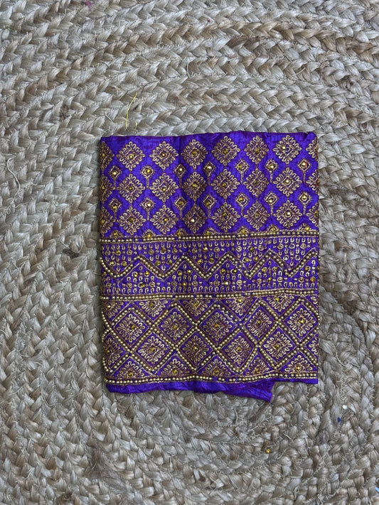 Purple Machine Work Blouse