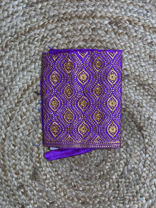 Purple Machine Work Blouse