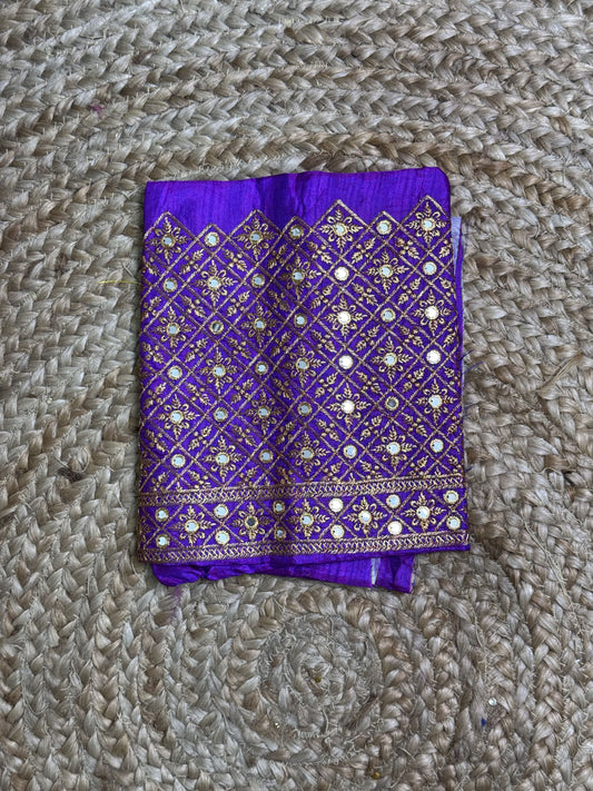 Purple Machine Work Blouse