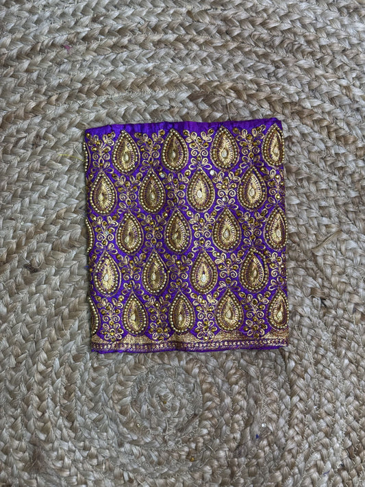 Purple Machine Work Blouse