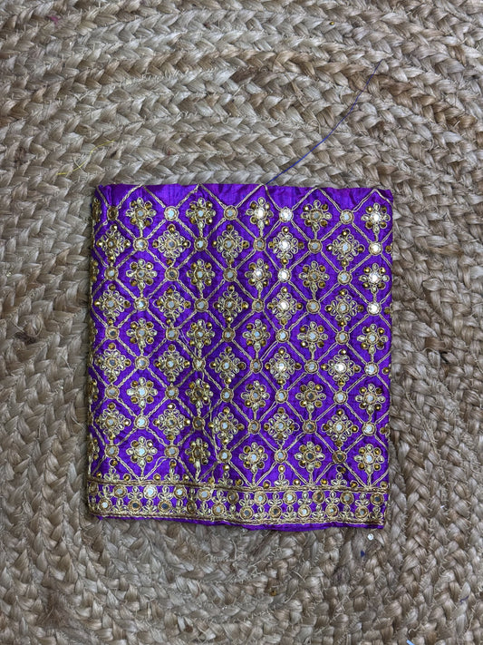 Purple Machine Work Blouse