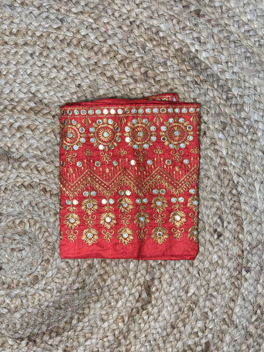 Red Machine Work Blouse