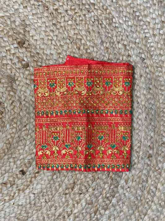 Red Machine Work Blouse