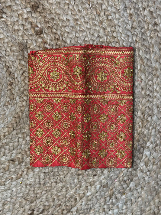 Red Machine Work Blouse