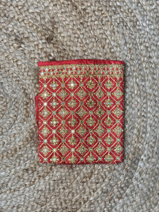 Red Machine Work Blouse