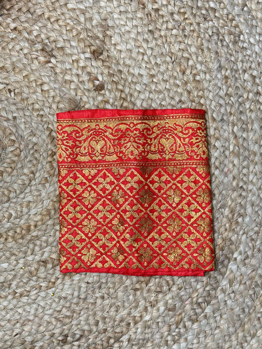 Red Machine Work Blouse