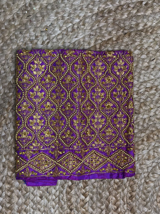 Purple Machine Work Blouse
