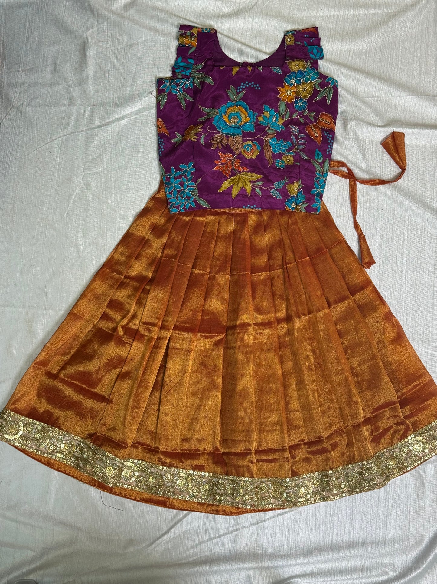 Purple & Orange Baby Dress