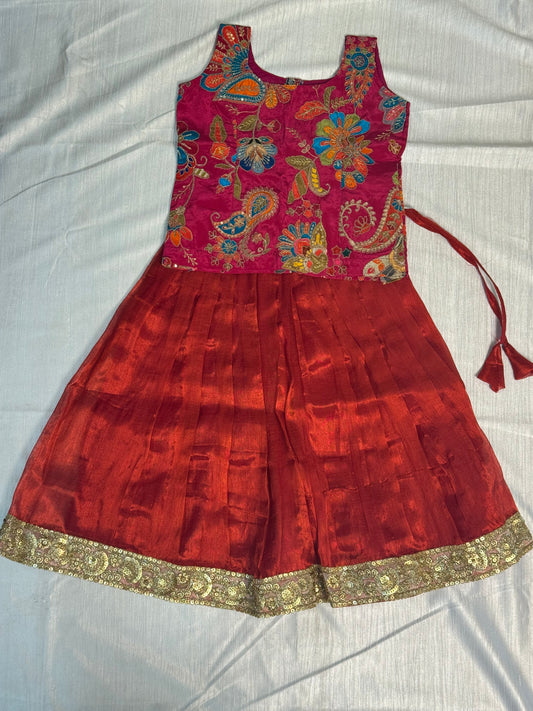 Pink & Red Baby Dress