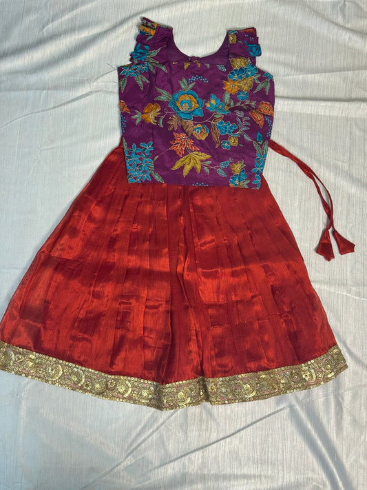 Purple & Red Baby Dress