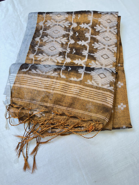 Copper Tissue Saree