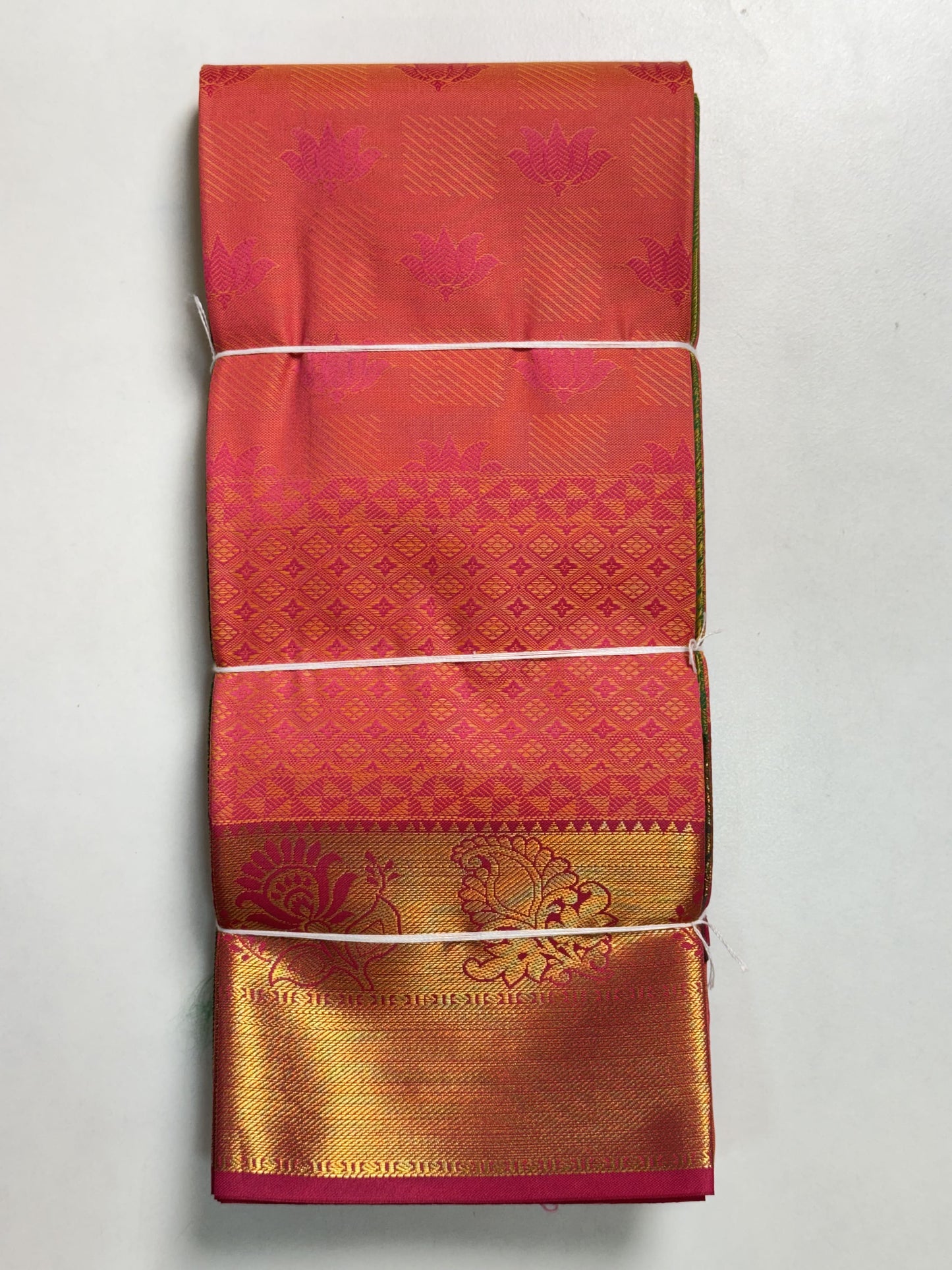 Orange Semi Silk Saree