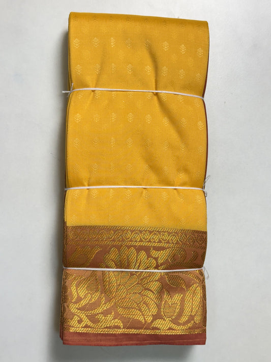 Yellow Semi Silk Saree