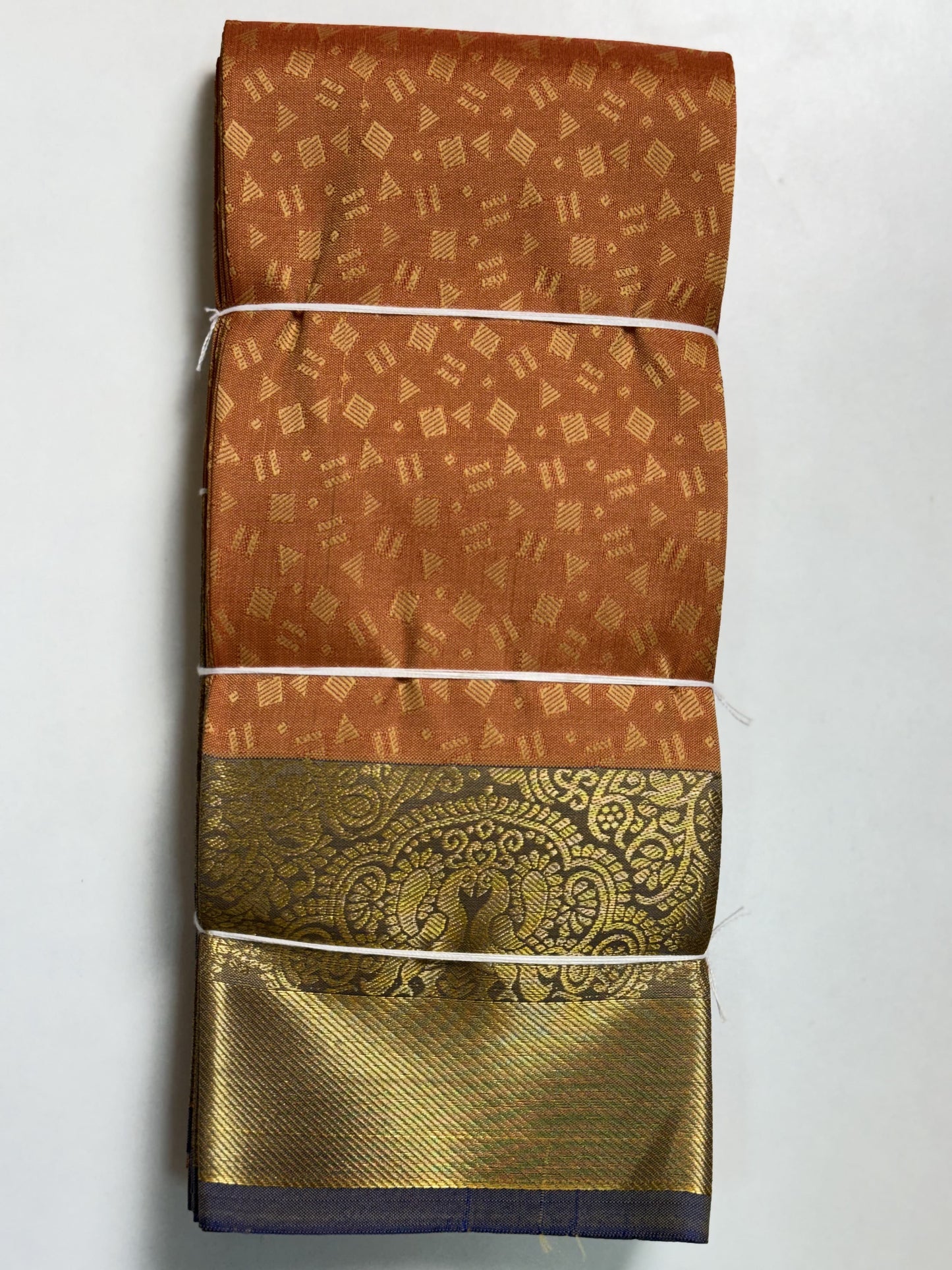 Rust Semi Silk Saree
