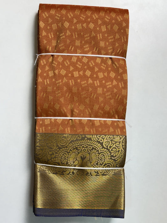 Rust Semi Silk Saree