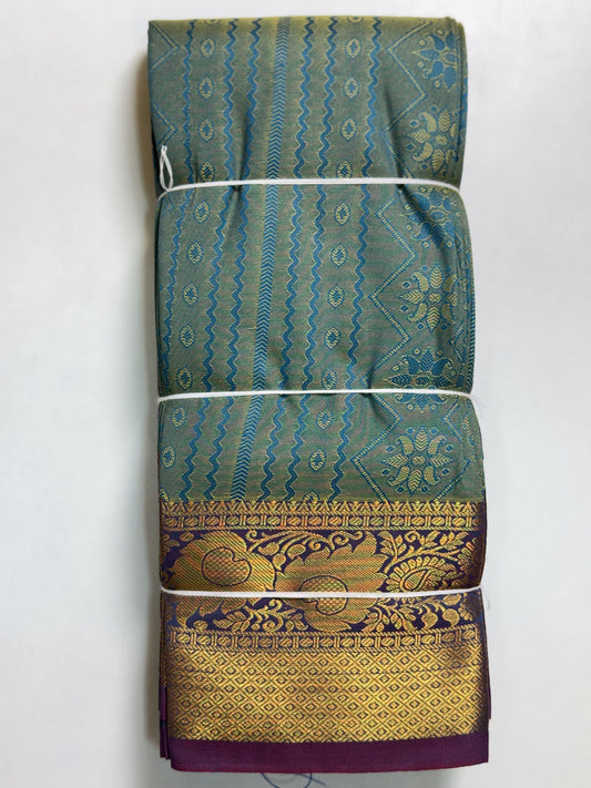 RamaGreen Semi Silk Saree