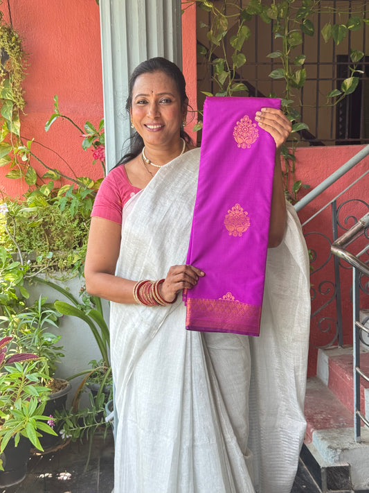 Dark Purple Soft Silk Saree