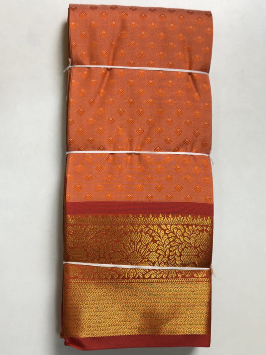 Peach Semi Silk Saree
