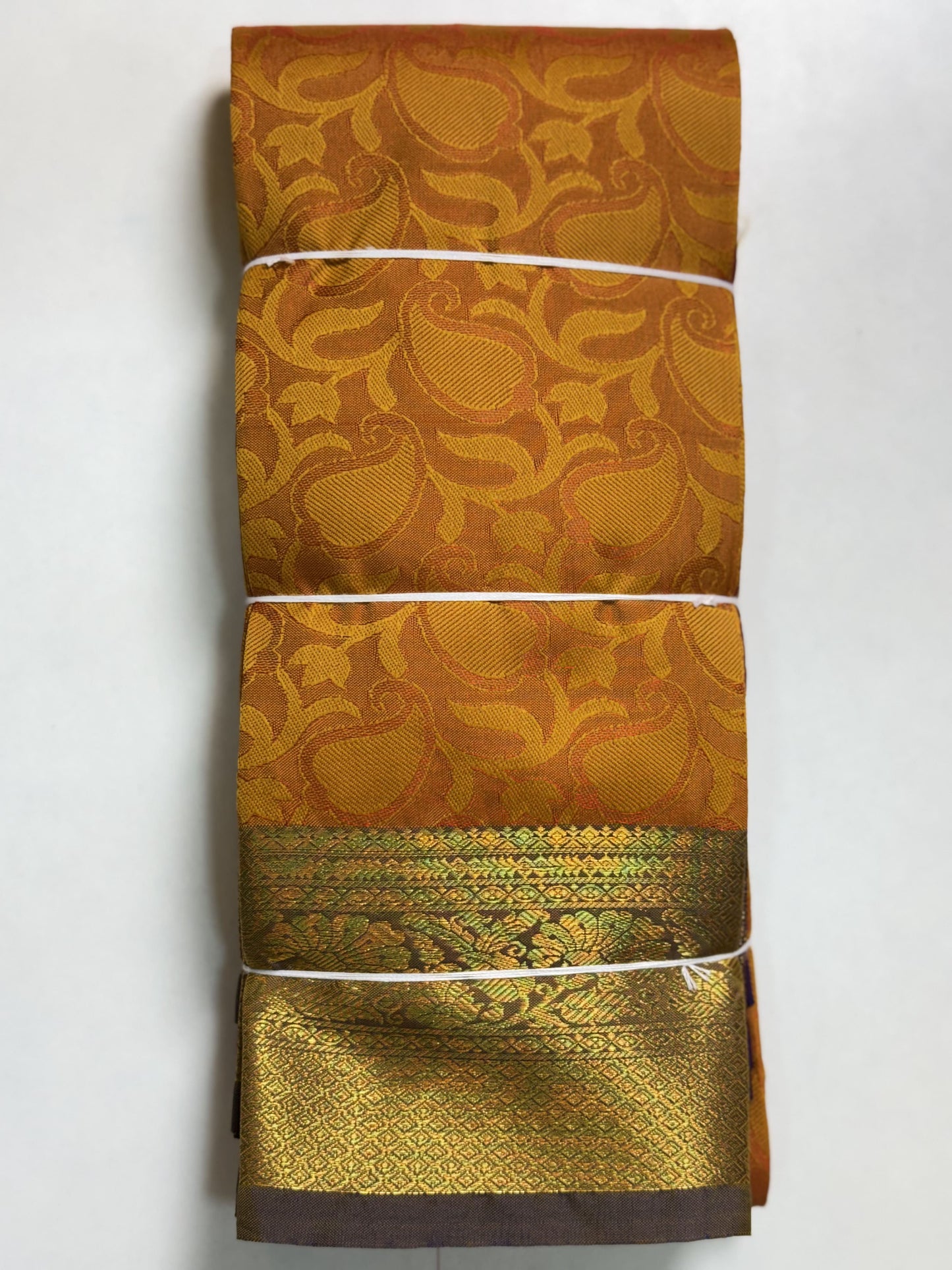 Golden Yellow Semi Silk Saree