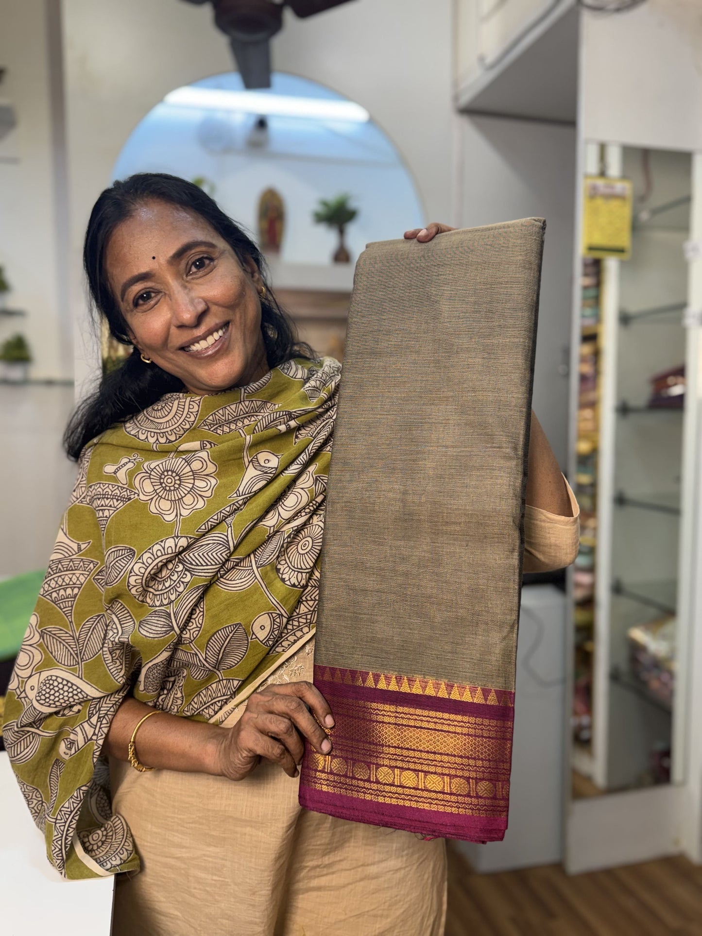 Grey Chettinad Cotton